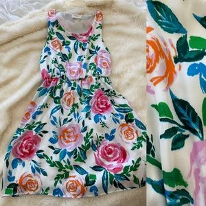 Everly White Floral Dress Medium